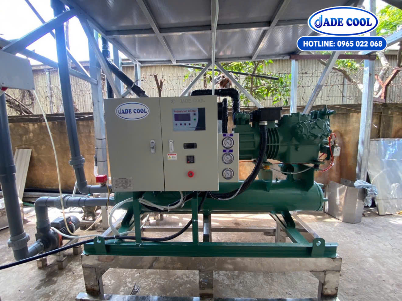 MÁY LÀM LẠNH NƯỚC/CHILLER JC.60WBX1/ NƯỚC GIẢI NHIỆT ( 60HP) JADE COOL